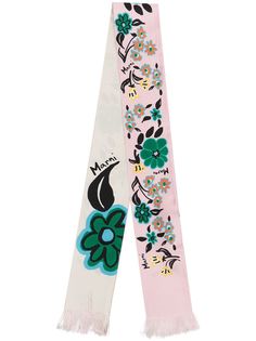 Marni шарф с цветочным принтом