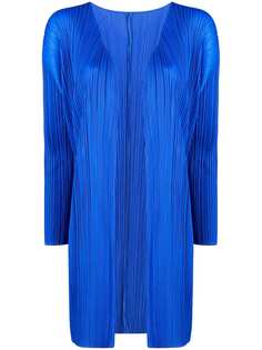 Pleats Please Issey Miyake длинный плиссированный кардиган