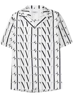 Valentino рубашка с короткими рукавами и логотипом VLTN