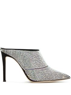 Giuseppe Zanotti мюли на шпильке со стразами