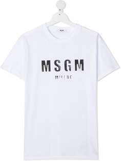 MSGM Kids футболка с логотипом