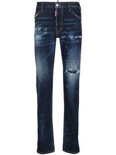 Dsquared2 прямые джинсы с прорезями