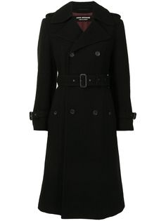 Junya Watanabe Comme des Garçons Pre-Owned двубортное пальто с поясом