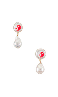 Серьги yin yang - joolz by Martha Calvo