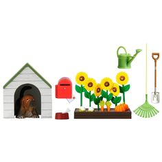 Аксессуары для домика Lundby Смоланд Садовый набор с питомцем