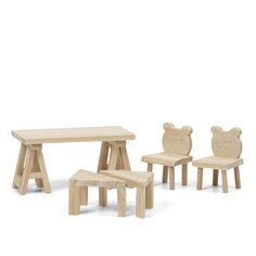 Мебель для домика Lundby Сделай сам Стол и стулья (LB_60906400)