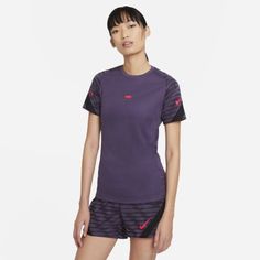 Женская игровая футболка с коротким рукавом Nike Dri-FIT Strike