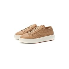 Кожаные кеды Santoni