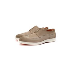 Замшевые дерби Santoni