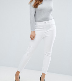 Белые джинсы скинни с завышенной талией ASOS DESIGN Curve-Белый