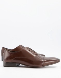 Туфли из коричневой кожи с отделкой на носке Schuh Russel-Коричневый цвет