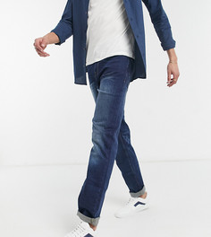 Темно-голубые зауженные джинсы Burton Menswear Big & Tall-Голубой