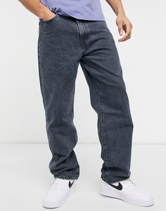 Темные выбеленные джинсы свободного кроя Levis-Голубой