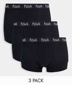 Набор из 3 боксеров-брифов с логотипом FCUK French Connection-Многоцветный