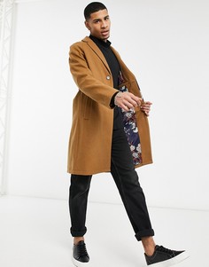 Пальто-кокон с добавлением шерсти Harry Brown-Коричневый цвет