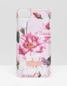 Розовый чехол для iPhone 6/6S/7/8 с цветочным принтом Ted Baker