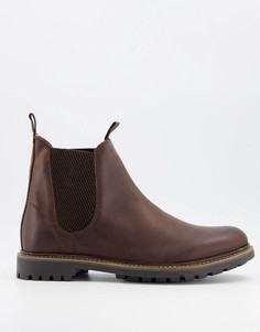 Кожаные ботинки челси на массивной подошве коричневого цвета Schuh Dylan-Коричневый цвет