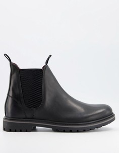 Кожаные ботинки челси на массивной подошве черного цвета Schuh Dylan-Черный цвет