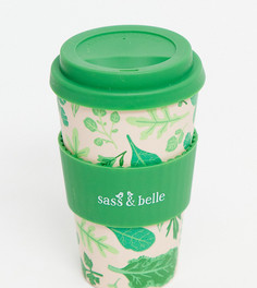 Чашка для кофе с принтом «Powered By Plants» Sass & Belle-Розовый цвет