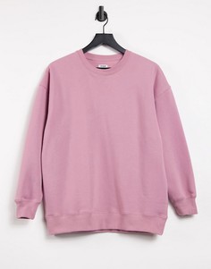 Розовый свитшот с круглым вырезом в винтажном стиле Cotton:On-Розовый цвет