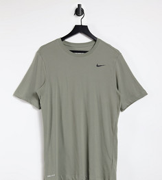 Футболка цвета хаки Nike Training Tall-Зеленый цвет