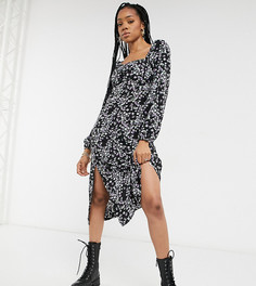 Платье миди с цветочным принтом Missguided Tall-Фиолетовый