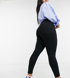Черные моделирующие джинсы с завышенной талией Noisy May Curve-Черный цвет