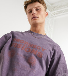 Фиолетовая oversized-футболка с принтом New Look-Фиолетовый цвет