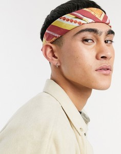 Красная бандана с винтажным принтом ASOS DESIGN-Красный