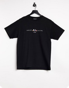 Черная футболка с вышивкой Parlez Jetty-Черный цвет