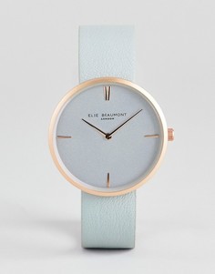 Часы с розово-золотистым корпусом и голубым ремешком Elie Beaumont EB817.5-Зеленый
