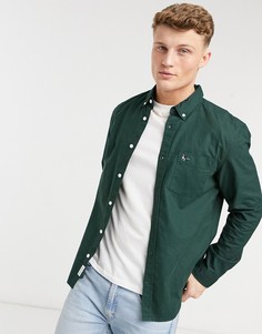 Темно-зеленая оксфордская рубашка узкого кроя Jack Wills Wadsworth-Зеленый цвет