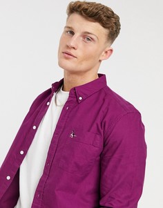 Бордовая оксфордская рубашка узкого кроя Jack Wills Wadsworth-Красный