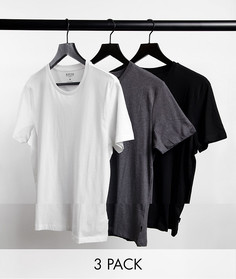 Набор из 3 футболок разных цветов Burton Menswear-Многоцветный