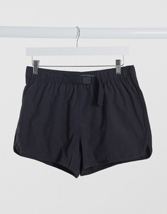 Черные шорты для плавания и бега ASOS DESIGN-Черный цвет