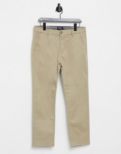 Светло-бежевые узкие брюки чиносы Burton Menswear-Бежевый