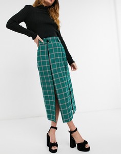 Зеленая юбка миди Topshop-Зеленый цвет