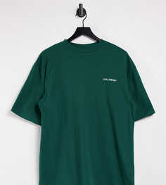 Изумрудно-зеленая футболка с логотипом COLLUSION Unisex-Зеленый цвет