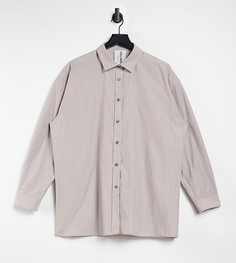 Рубашка в стиле oversized в полоску COLLUSION-Коричневый цвет