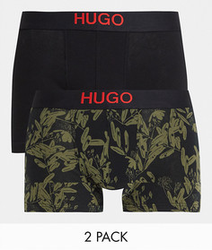 Набор из двух боксеров-брифов зеленого и черного цвета HUGO Bodywear Brother-Многоцветный