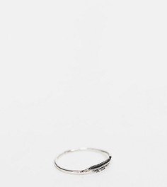 Серебряное кольцо с отделкой в виде листа Kingsley Ryan Curve-Серебряный