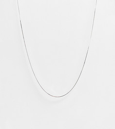 Ожерелье-цепочка из стерлингового серебра с плоскими звеньями Kingsley Ryan Curve-Серебряный