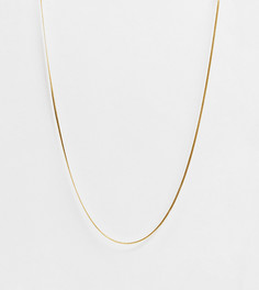 Серебряное позолоченное ожерелье-цепочка Kingsley Ryan Curve-Золотистый