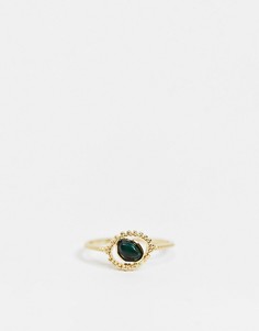 Золотистое кольцо с зеленым камнем & Other Stories-Золотистый