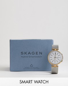 Гибридные смарт-часы 36 мм с T-образным ремешком Skagen SKT1413 Connected Signatur-Серебристый