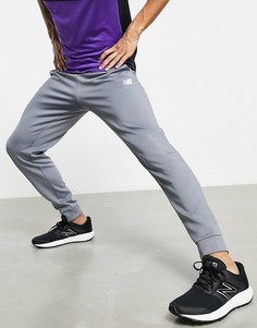 Серые флисовые спортивные джоггеры New Balance-Серый