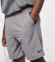 Серые меланжевые шорты с разрезами по бокам Nike Training Plus-Серый