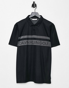 Черная футболка-поло с логотипом Calvin Klein Golf Teton-Черный цвет