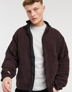 Флисовый топ на молнии ASOS 4505-Красный