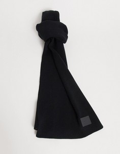 Черный шарф с контрастным логотипом HUGO Zevo SUIT 1-Черный цвет